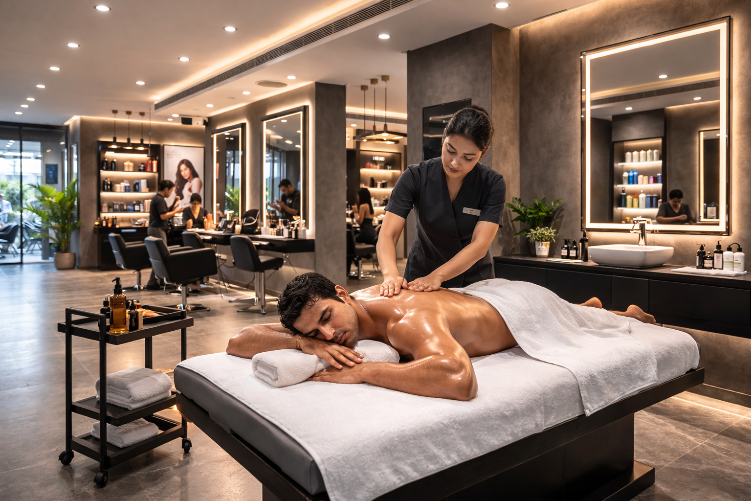 Targeted Massage Therapy for Urban Stress Relief at 4M Salon and Spa